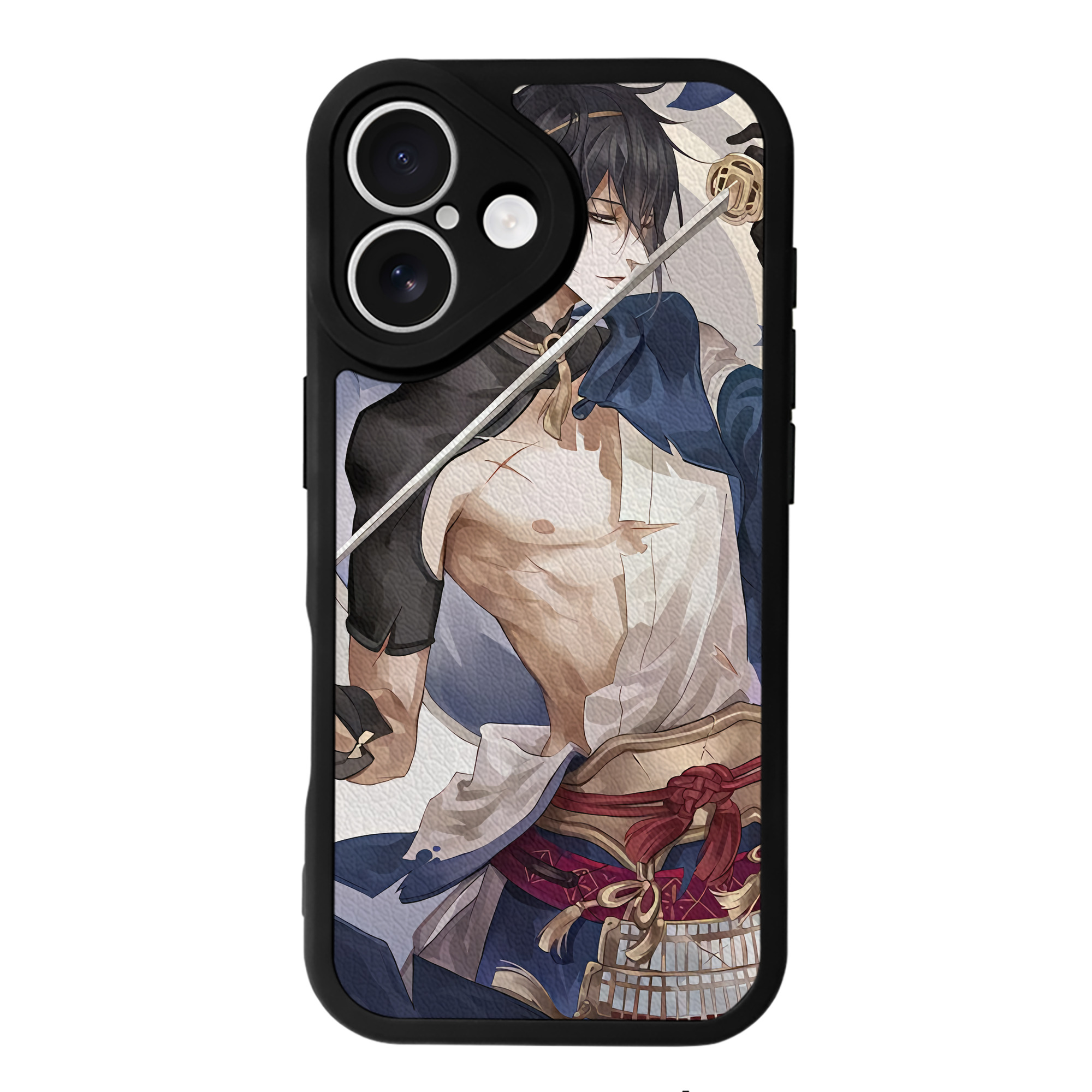 （画像用） 刀剣乱舞 Touken Ranbu 【iPhone 16シリーズ対応】シリコンスマホケース（レザー調） 材質：シリコン